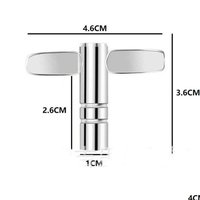 T-Handle Drum Tuning Key Alloy Steel Chrome Plated High Torque Labor-Saving Design Supports Multiple Bits for Drum Tuning