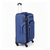 Valise trolley de qualité supérieure en tissu Oxford pour affaires avec compartiment pour ordinateur portable et roulettes silencieuses