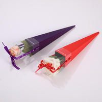 Boîte à fleurs carrée personnalisée aseptique pour rose unique, idéale pour Noël, les remises de diplômes et la fête des Mères