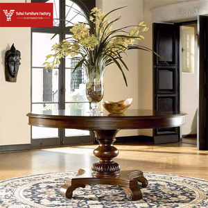 <span class=keywords><strong>Tavolo</strong></span> <span class=keywords><strong>rotondo</strong></span> in legno massello stile americano con decorazioni intagliate, <span class=keywords><strong>tavolo</strong></span> da pranzo e sedie in stile <span class=keywords><strong>barocco</strong></span> retrò, personalizzabile. - Product Image 5