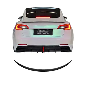 Chất lượng cao đúng sợi carbon sợi carbon phía sau Spoiler đuôi vây cho Tesla mô hình 3