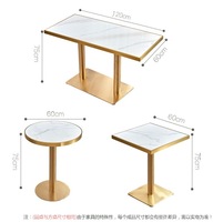 Mesa de Comedor de Piedra Sinterizada Comercial, Tamaño y Color Personalizados para Restaurante, Cafetería, Hotel