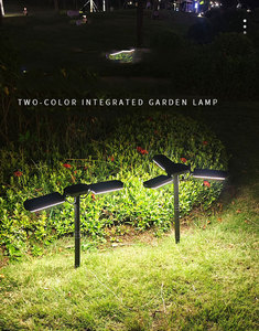 Lampe solaire de jardin super lumineuse à 80 LED, panneau solaire monocristallin 2W, batterie au lithium 3.7V 1500mAh, lampe à piquet pour pelouse extérieure - Product Image 4