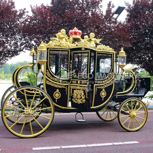 Carruaje de Lujo de Alta Calidad en Oro Blanco para Bodas y Turismo, Carruaje Real Multifuncional Tirado por Caballos en Oferta - Product Image 6