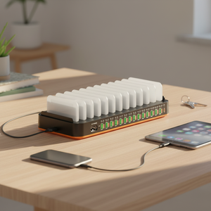 Station de charge USB multi-ports 420W, chargeur rapide de bureau avec 14 ports USB-A et 15 ports Type-C pour téléphone, Android et ordinateur portable - Product Image 4