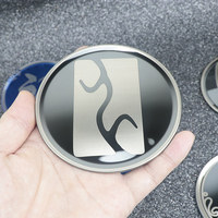 Autocollants décoratifs de luxe en aluminium pour voiture, style adhésif, avec logo personnalisé, pour volant et moyeu de roue, 44mm, 48mm, 52mm, 56mm, 62mm, 100mm