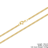 Cadenas de Oro Sólido 14K al por Mayor, Oro Rosa, Blanco, Amarillo AU585, Joyería, Cadenas de Oro 14k para Collar, Eslabones Tipo Trigo, Cable, Curb, Belcher, Rolo