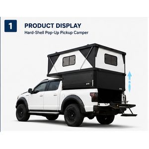 TP07W Tenda da Tetto per Camion con Porta in Vetro Temperato, Guscio per Camper con Finestre Panoramiche - Product Image 1