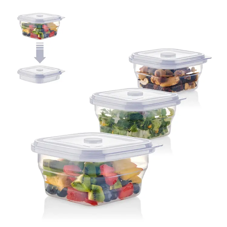 400ML 600ML 900ML contenitore di conservazione degli alimenti pieghevole in Silicone Lunch Box set