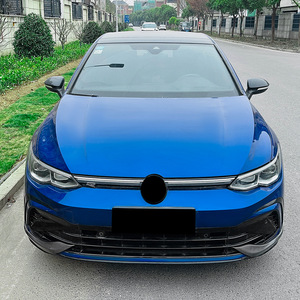 Volkswagen Golf 8 Front Wind Vane Trim Piano Black Carbon Fiber Texture Adhesive ABS Decals for Retrofit Upgrade - Product Image 2