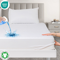 Emballage personnalisé d'usine OEKO TEX GOTS Drap-housse protège-matelas imperméable de couleur