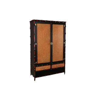 Zhuqige Bamboo <b>Wardrobe</b> Flat Panel Hinged Doors Storage Cabinet For Bedroom Home Use - Product Image 5