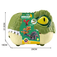 Boîte de tête de dinosaure T-rex, lot de 3 types : Ptérosaure, Spinosaurus, Stégosaure, dinosaure en plastique, jouet éducatif à assembler soi-même, démontable