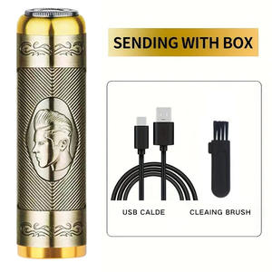 Mini Afeitadora eléctrica para hombres, afeitadora recargable portátil para viajes en coche, depilación profesional, cuidado facial y corporal, <span class=keywords><strong>maquinilla</strong></span> de afeitar ABS - Product Image 2