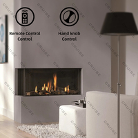 Foyer à gaz à flamme transparente à double rangée CRUISE 915x483x534mm télécommande électrique intégrée intelligente voir décoration de feu