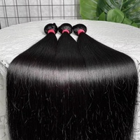 Extensions de cheveux humains doublement étirés, lisses, à pointes pleines, vierges Remy, pour salons et grossistes de perruques