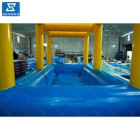 Aufblasbarer Swimmingpool mit Sonnenschutzzelt Aufblasbarer Kinderpool Bällebad
