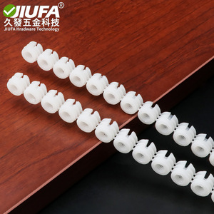 JiuFa Furniture Three In One Connector Nylon Plastic Expansion Embedded Nut Row For Cabinet <b>Shelf</b> Support - Product Image 2