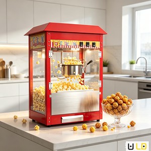 LEDE Motorisierte Retro-Popcornmaschine mit Automatikfunktion und Rührfunktion, Kugelförmiges Design für den Heimgebrauch - Product Image 5