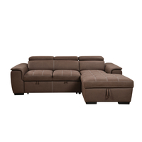 Meubles de salon avec appui-tête convertible, canapé d'angle polyvalent en forme de L, fauteuil inclinable manuel
