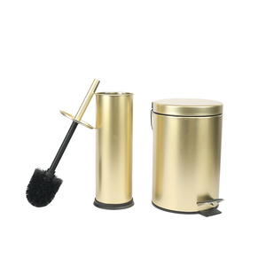 <span class=keywords><strong>Brosse</strong></span> de <span class=keywords><strong>toilette</strong></span> multifonctionnelle en matériau recyclé, dorée, avec support – Vente en gros usine - Product Image 1