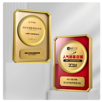 Trophée métallique haut de gamme avec texte gravé pour les récompenses annuelles et la promotion de la marque