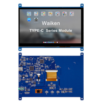 Modul Display lampu latar LED resolusi 1024x600 antarmuka IPS tipe-c Industrial 7 inci CTP untuk LCD Pi oranye