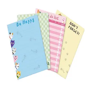 Kat Memo Pads Leuke Dier Blocnotes Voor Kantoor Thuis Geschenken School Aanbod Te Doen Lijst Leuke Sticky Notes Ontwerp Memo pad Kawaii Kat