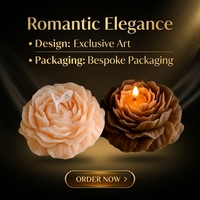 Bougie artisanale en cire de soja à fleurs, personnalisable avec votre propre marque, non toxique, écologique, décoration romantique pour mariage et maison, bougie artistique pour les fêtes 29