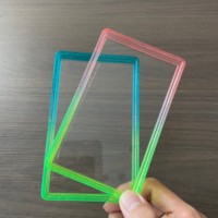 Étui de protection rigide pour cartes gradées PSA avec pare-chocs en TPU à bords dégradés, 41 couleurs disponibles, pour présentoir de cartes, avec dos en acrylique transparent