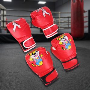 Professional Children's Boxing Training High Quality 8oz/10oz/12oz PU Leather <b>Moisture</b> Wicking Hook Loop Closure Boxing <b>Gloves</b> - Product Image 2