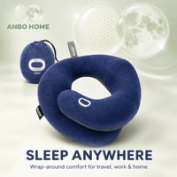 Oreiller de voyage en mousse à mémoire de forme en forme de G, support de tête pour avion, coussin de sommeil portable