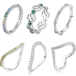 Fine jiangyuan prata jóias casamento coração anéis 925 sterling, ajustável 925 sterling silver animal anel de noivado para as mulheres