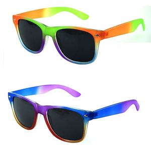 2023 Vintage Unisex de colores Arco Iris personalizado promocional barato gafas de sol - Product Image 4