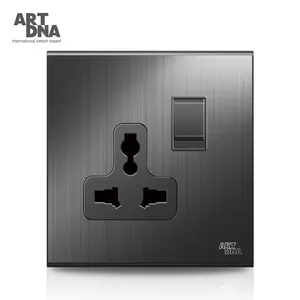 ARTDNA Global Using Metal Cover 16A 3 Pin Universal With Switch Multipurpose Socket