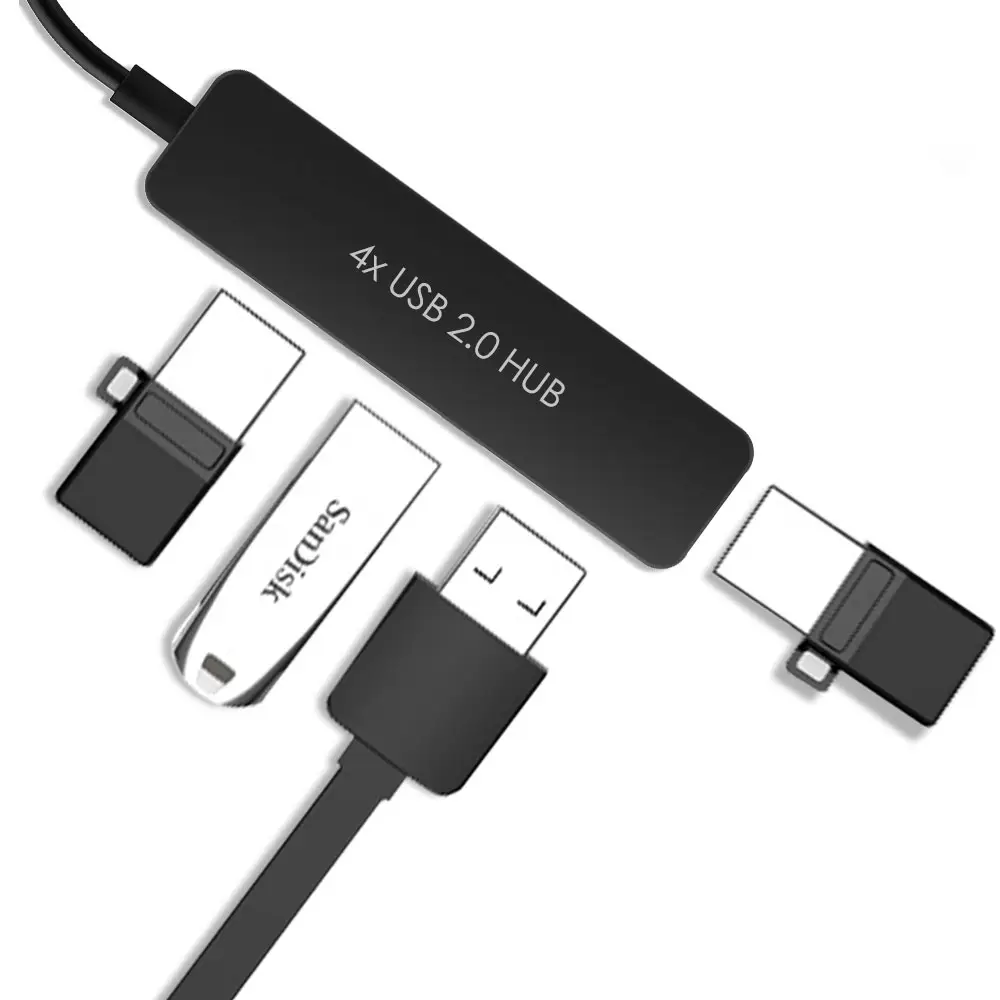 GloryMark HUB USB 4 Kecepatan Tinggi, Ekspansi Multi HUB Splitter Kecepatan Tinggi USB 3.0 untuk PC Laptop, Stasiun Dok HUB USB 4 Port