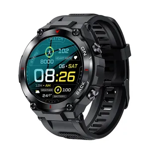 新款K37全球定位系统跟踪户外运动智能手表1.32高清显示屏24h健康监视器长电池防水智能手表