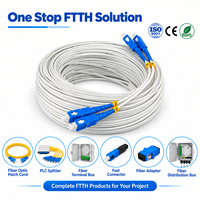 Cordon de brassage fibre optique longue portée pour intérieur 20m 50m 100m 200m 500m SC APC SC UPC pour installation FTTH