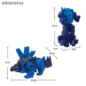 Juguete de dinosaurio de deformación de plástico barato Robot interesante más nuevo para niños - Product Image 4