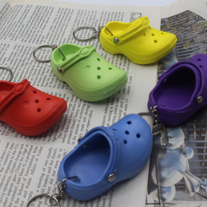 Móc khóa giày Croc <span class=keywords><strong>mini</strong></span> 3D dễ thương, màu sắc tươi sáng mùa hè, kiểu giày lỗ nhỏ phong cách Croc - Product Image 3