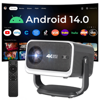 Projecteur LCD LED Canzone P20 Pro Android 14 WiFi 6 compatible 4K avec haut-parleurs intégrés portable et support rotatif