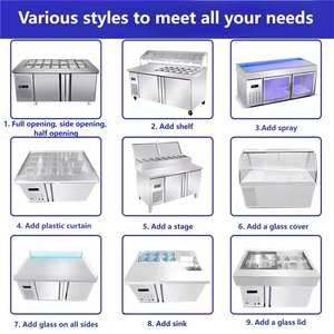 Vetrina refrigerata commerciale per gelati, granita, piatti freddi <span class=keywords><strong>e</strong></span> <span class=keywords><strong>pizza</strong></span>, con funzione di conservazione <span class=keywords><strong>e</strong></span> tavolo operativo - Product Image 2