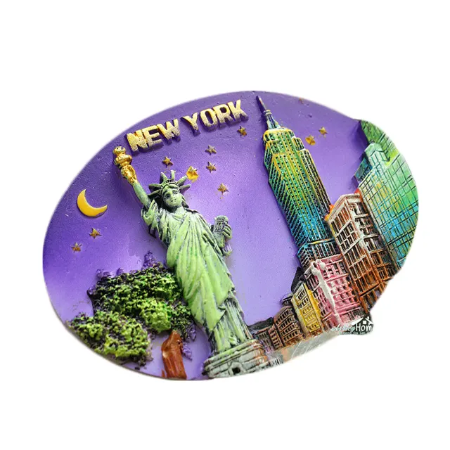 الولايات المتحدة الأمريكية مدينة نيويورك السياحية السفر تذكارية ثلاثية الأبعاد لوحة مغناطيسية للثلاجة