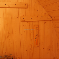 Kit de sauna en baril pour 4 personnes - Spa de jardin tout-en-un en pin blanc naturel avec accessoires