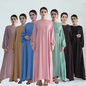 Yibaoli Fabricante de alta qualidade vestido longo abaya árabe dubai 12 cores para mulheres modestas 2024 designs simples abaya