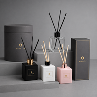Flacon de parfum de luxe en verre carré plat, base épaisse, flacon de parfum vide, impression personnalisée, couleur personnalisable
