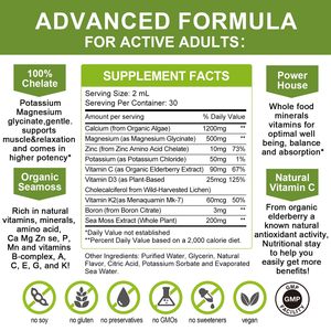 Suplemen Herbal Bebas Gluten Kalsium Magnesium Seng Glisinat Plus Vitamin C D3 K2 Cair Bentuk Tetes 2-Pack (OEM/ODM) - Product Image 4