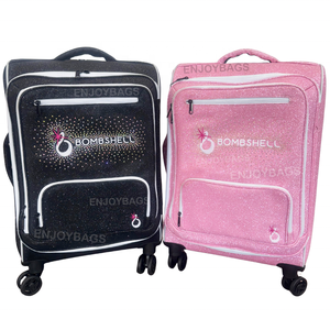 Nueva llegada Bling Glitter Cheer Maletas Equipaje con diamantes de imitación Autodefensa Accesorios <span class=keywords><strong>Maleta</strong></span> para Cheer and Dance Girls - Product Image 3