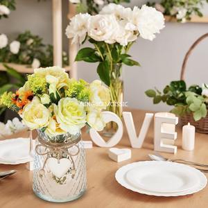 Jarrón de cristal ondulado de agua de estilo moderno, cuerda de cáñamo, 6,3 pulgadas, Vintage Decoración de mesa, aniversario, hecho en China - Product Image 4