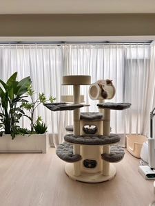 Grand <span class=keywords><strong>arbre</strong></span> <span class=keywords><strong>à</strong></span> <span class=keywords><strong>chat</strong></span> en bois confortable, facile <span class=keywords><strong>à</strong></span> nettoyer, avec coussins amovibles <span class=keywords><strong>pour</strong></span> un lavage facile, <span class=keywords><strong>pour</strong></span> le bien-être du <span class=keywords><strong>chat</strong></span> - Product Image 6